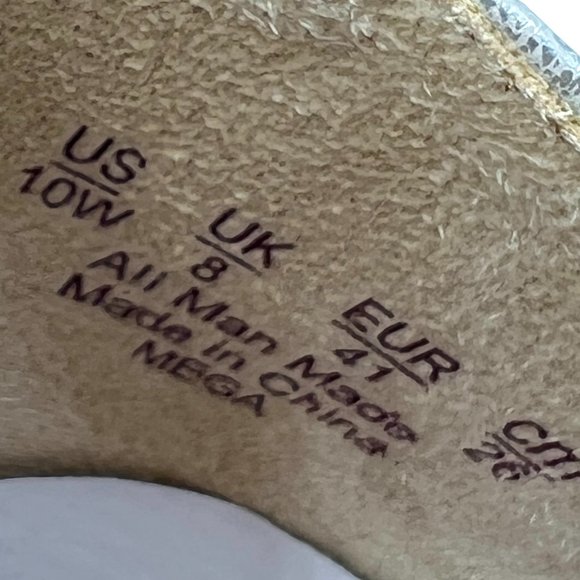 10W 10 WIDE Lifestride Womens Mega Faux Silver Leather Pumps Heels‎ Shoes - Picture 14 of 14